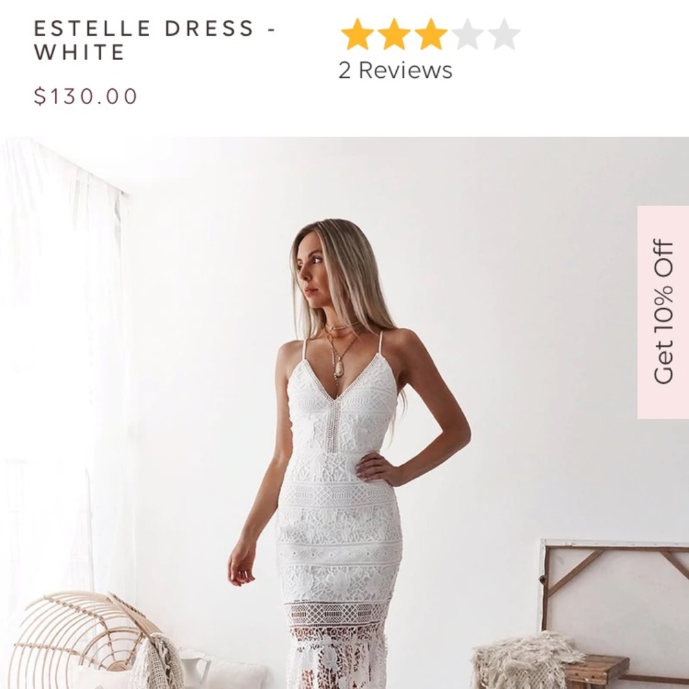 Two Sisters white lace dress - WORN ONCE